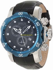 Invicta Watches : 10822 Quartz Chronograph Date Black Leather Men Watch