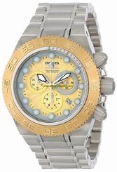 Invicta Watches : 10857 Gold Dial Stainless Steel Band Men Watch