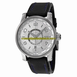 MontBlanc Watches : 108955 Automatic World Time Hemispheres Black Leather Men Watch
