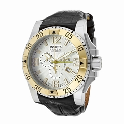 Invicta Watches : 10903 Quartz Chronograph Date Black Leather Men Watch