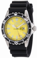 Invicta Watches : 10918 Yellow Dial Stainless Steel Men Watch
