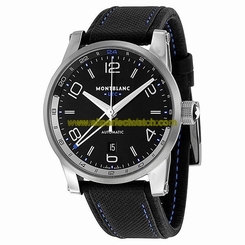 MontBlanc Watches : 109334 Automatic Black Leather Special Edition Men Watch