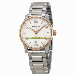 MontBlanc Watches : 110329 Automatic Analog Date Stainless Steel and 18k Rose Gold Men Watch