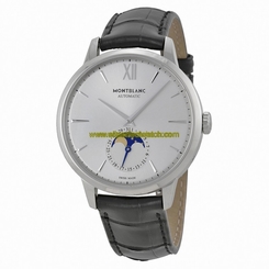 MontBlanc Watches : 110699 Automatic Moon Phase Date Black Alligator Leather Men Watch