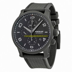 MontBlanc Watches : 111197 Automatic Chronograph Date Black Leather Men Watch