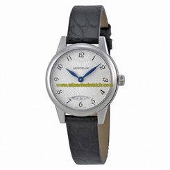 MontBlanc Watches : 111206 Quartz Silver Dial Date Black Leather Women Watch