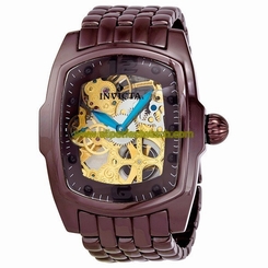 Invicta Watches : 1115 Gold-tone Skeleton Hand Wind Men Watch