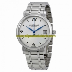 MontBlanc Watches : 111591 Automatic White Opaline Dial Date Stainless Steel Women Watch