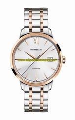 MontBlanc Watches : 111625 Automatic Date 18k Rose Gold and Stainless Steel Men Watch