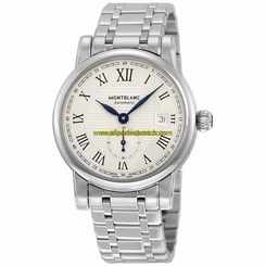 MontBlanc Watches : 111912 Silvery White Guilloche Automatic Men Watch