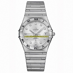 Omega Watches : 111.10.36.20.52.001 Automatic Co-Axial Chronometer Silver Dial Stainless Steel Case, Diamonds On Hour Indices With Stainless Steel Bracelet Men Watch