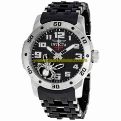Invicta Watches : 1120 Black Dial With A Floating Spider Quartz Men Watch