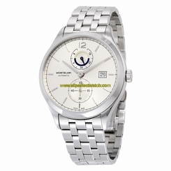MontBlanc Watches : 112648 Heritage Chronometrie Dual Time Stainless Steel Men Watch