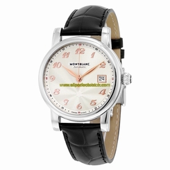 MontBlanc Watches : 113849 Silver Guilloche Automatic Unisex Watch