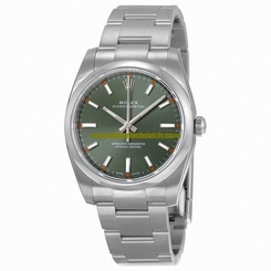 Rolex Watches : 114200GNSO Automatic Oyster Perpetual Olive Green Dial Stainless Steel Men Watch