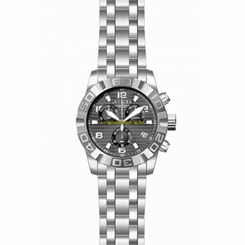 Invicta Watches : 11458 Black Dial Uni-directional Rotating Stainless Steel Band Men Watch