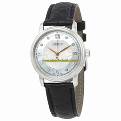 MontBlanc Watches : 114957 White Mother Of Pearl Automatic Women Watch