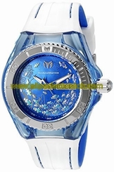 TechnoMarine Watches : 115116 Quartz Blue Mother of Pearl Dial White Silicone Women Watch