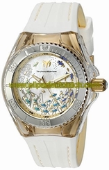 TechnoMarine Watches : 115117 Quartz Mother of Pearl Dial White Silicone Women Watch