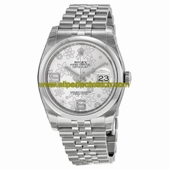 Rolex Watches : 116200SFAJ Silver Dial Fixed Domed Band Men Watch