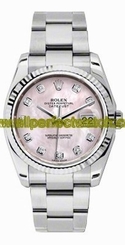 Rolex Watches : 116234-PMPDO Automatic Chronometer Pink Mother of Pearl Diamond Dial Stainless Steel Women Watch