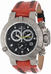 Invicta Watches : 11629 Black Dial Chronograph Day Date Leather Women Watch