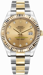 Rolex Watches : 116333 Champagne-diamond Dial Stainless-steel-gold Band Men Watch