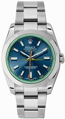 Rolex Watches : 116400GV Blue Dial Stainless Steel Band Men Watch