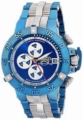 Invicta Watches : 11645 Blue Dial Brushed Blue And Gray Ion Plated Stainless Steel Men Watch