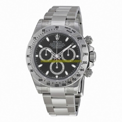 Rolex Watches : 116520 Black Dial Stainless Steel Band Men Watch