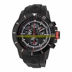 Invicta Watches : 11747 Black Dial Chronograph Date Black Silicone Men Watch