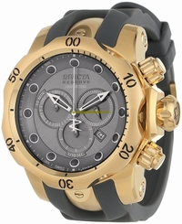 Invicta Watches : 11956 Quartz Chronograph Date Grey Polyurethane Men Watch