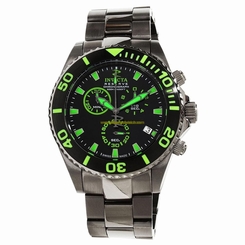 Invicta Watches : 12110 Black Dial Fixed Gunmetal Pvd Band Men Watch