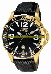Invicta Watches : 12123 Quartz Analog Date Black Leather Men Watch