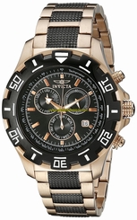 Invicta Watches : 1221 Black Dial Luminescent Hands Stop Watch Men Watch