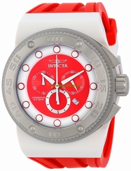 Invicta Watches : 12317 Quartz Chronograph Date Red Silicone Men Watch