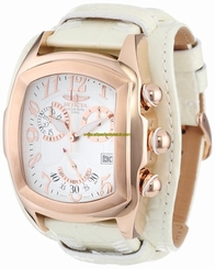 Invicta Watches : 12381 Quartz Chronograph Date White Leather Men Watch