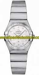 Omega Watches : 123.10.24.60.55.003 Quartz White Mother of Pearl Diamond Dial Stainless Steel Women Watch