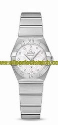 Omega Watches : 123.10.24.60.55.004 Quartz White Mother of Pearl Diamond Dial Stainless Steel Men Watch
