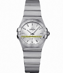 Omega Watches : 123.10.27.60.02.001 27mm Constellation Brushed Quartz Silver Dial Stainless Steel Case With Stainless Steel Bracelet Women Watch