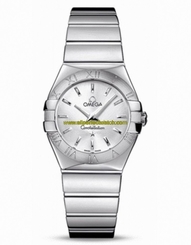 Omega Watches : 123.10.27.60.02.002 27mm Constellation Polished Quartz Silver Dial Stainless Steel Case With Stainless Steel Bracelet Women Watch
