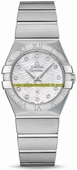 Omega Watches : 123.10.27.60.55.004 Quartz Mother of Pearl Diamond Dial Stainless Steel Women Watch