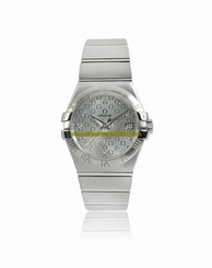 Omega Watches : 123.10.35.20.52.002 35mm Automatic Co-Axial Silver Dial Stainless Steel Case, Diamonds On Hour Indices With Stainless Steel Bracelet Men Watch