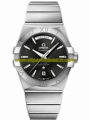 Omega Watches : 123.10.38.22.01.001 38mm Automatic Co-Axial Chronometer Black Dial Stainless Steel Case With Stainless Steel Bracelet Men Watch