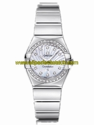 Omega Watches : 123.15.24.60.55.004 24mm Constellation Polished Quartz White Mother Of Pearl Dial Stainless Steel Case, Diamonds With Stainless Steel Bracelet Women Watch