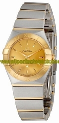 Omega Watches : 123.20.24.60.08.001 24mm Constellation Brushed Quartz Yellow Gold Case With Yellow Gold And Stainless Steel Bracelet Women Watch