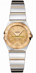 Omega Watches : 123.20.24.60.08.002 24mm Constellation Polished Quartz Yellow Gold Case With Yellow Gold And Stainless Steel Bracelet Women Watch
