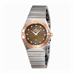 Omega Watches : 123.20.27.60.63.003 Brown Dial Fixed 18kt Rose Gold Band Men Watch