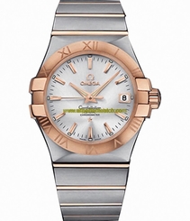 Omega Watches : 123.20.35.20.02.001 35mm Automatic Chronometer Silver Dial Rose Gold Case With Rose Gold And Stainless Steel Bracelet Men Watch