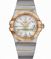Omega Watches : 123.20.35.20.02.002 35mm Automatic Chronometer Silver Dial Yellow Gold Case With Yellow Gold And Stainless Steel Bracelet Men Watch